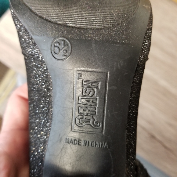 Brash black sparkle sock ankle booties Size 6.5 - Picture 6 of 9